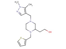 2-[4-[(1,5-dimethyl-1H-pyrazol-4-yl)methyl]-1-(2-thienylmethyl)-2-piperazinyl]ethanol
