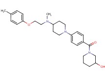 1-[4-(4-{methyl[2-(4-methylphenoxy)ethyl]amino}-1-piperidinyl)benzoyl]-3-piperidinol