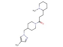1-methyl-2-(3-{4-[(4-methyl-1H-pyrazol-1-yl)methyl]-1-piperidinyl}-3-oxopropyl)piperidine