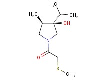 (3R*,4R*)-3-isopropyl-4-methyl-1-[(methylthio)acetyl]-3-pyrrolidinol