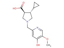 (3S*,4S*)-4-cyclopropyl-1-[(4-hydroxy-5-methoxy-2-pyridinyl)methyl]-3-pyrrolidinecarboxylic acid