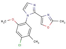 4-[1-(4-chloro-2-methoxy-5-methylphenyl)-1H-imidazol-2-yl]-2-methyl-1,3-oxazole