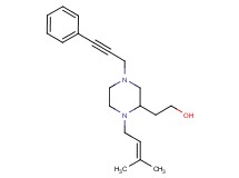 2-[1-(3-methyl-2-buten-1-yl)-4-(3-phenyl-2-propyn-1-yl)-2-piperazinyl]ethanol