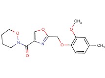 2-({2-[(2-methoxy-4-methylphenoxy)methyl]-1,3-oxazol-4-yl}carbonyl)-1,2-oxazinane