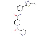 N-[3-(5-methyl-1,3,4-thiadiazol-2-yl)phenyl]-1-(3-pyridinylcarbonyl)-4-piperidinecarboxamide