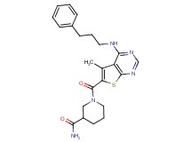 1-({5-methyl-4-[(3-phenylpropyl)amino]thieno[2,3-d]pyrimidin-6-yl}carbonyl)-3-piperidinecarboxamide