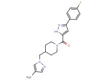 1-{[3-(4-fluorophenyl)-1H-pyrazol-5-yl]carbonyl}-4-[(4-methyl-1H-pyrazol-1-yl)methyl]piperidine