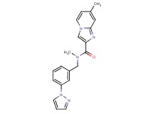 N,7-dimethyl-N-[3-(1H-pyrazol-1-yl)benzyl]imidazo[1,2-a]pyridine-2-carboxamide trifluoroacetate