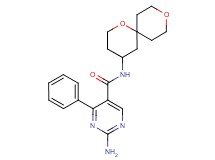 2-amino-N-1,9-dioxaspiro[5.5]undec-4-yl-4-phenylpyrimidine-5-carboxamide