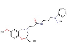 3-(2-ethyl-7-methoxy-2,3-dihydro-1,4-benzoxazepin-4(5H)-yl)-N-[3-(1H-indazol-1-yl)propyl]propanamide