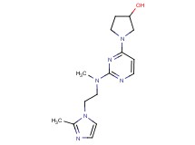 1-(2-{methyl[2-(2-methyl-1H-imidazol-1-yl)ethyl]amino}pyrimidin-4-yl)pyrrolidin-3-ol