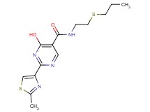 4-hydroxy-2-(2-methyl-1,3-thiazol-4-yl)-N-[2-(propylthio)ethyl]pyrimidine-5-carboxamide