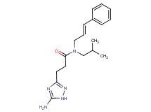 3-(5-amino-1H-1,2,4-triazol-3-yl)-N-isobutyl-N-[(2E)-3-phenylprop-2-en-1-yl]propanamide