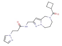 N-{[5-(cyclobutylcarbonyl)-5,6,7,8-tetrahydro-4H-pyrazolo[1,5-a][1,4]diazepin-2-yl]methyl}-3-(1H-pyrazol-1-yl)propanamide