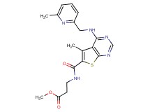 methyl N-[(5-methyl-4-{[(6-methyl-2-pyridinyl)methyl]amino}thieno[2,3-d]pyrimidin-6-yl)carbonyl]-beta-alaninate