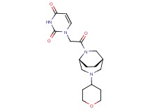 1-{2-oxo-2-[(1S*,5R*)-3-(tetrahydro-2H-pyran-4-yl)-3,6-diazabicyclo[3.2.2]non-6-yl]ethyl}-2,4(1H,3H)-pyrimidinedione