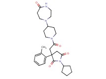 1-cyclopentyl-3-(2-methylphenyl)-3-{2-oxo-2-[4-(5-oxo-1,4-diazepan-1-yl)-1-piperidinyl]ethyl}-2,5-pyrrolidinedione