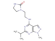 1-{2-[(6-isopropyl-1-methyl-1H-pyrazolo[3,4-d]pyrimidin-4-yl)amino]ethyl}-2-imidazolidinone