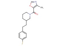 3-[2-(4-fluorophenyl)ethyl]-1-[(4-methyl-1,3-oxazol-5-yl)carbonyl]piperidine