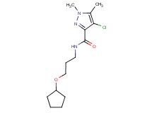 4-chloro-N-[3-(cyclopentyloxy)propyl]-1,5-dimethyl-1H-pyrazole-3-carboxamide