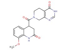 7-[(8-methoxy-2-oxo-1,2,3,4-tetrahydroquinolin-4-yl)carbonyl]-5,6,7,8-tetrahydropyrido[3,4-d]pyrimidin-4(3H)-one