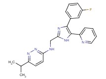 N-{[4-(3-fluorophenyl)-5-pyridin-2-yl-1H-imidazol-2-yl]methyl}-6-isopropylpyridazin-3-amine