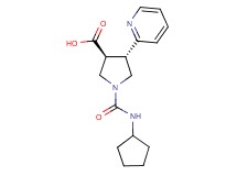 (3S*,4S*)-1-[(cyclopentylamino)carbonyl]-4-(2-pyridinyl)-3-pyrrolidinecarboxylic acid