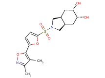 (3aR*,5R*,6S*,7aS*)-2-{[5-(3,4-dimethyl-5-isoxazolyl)-2-furyl]sulfonyl}octahydro-1H-isoindole-5,6-diol