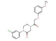 1-(3-chlorophenyl)-4-[(3-methoxyphenoxy)acetyl]-2-piperazinone