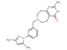 7-[3-(3,5-dimethyl-1H-pyrazol-1-yl)benzyl]-2-methyl-3,5,6,7,8,9-hexahydro-4H-pyrimido[4,5-d]azepin-4-one