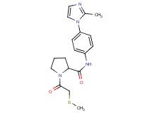 N-[4-(2-methyl-1H-imidazol-1-yl)phenyl]-1-[(methylthio)acetyl]prolinamide