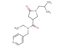 N-ethyl-1-isobutyl-5-oxo-N-(pyridin-4-ylmethyl)pyrrolidine-3-carboxamide