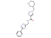 N-[(3-phenyl-1H-1,2,4-triazol-5-yl)methyl]-1-(piperidin-3-ylmethyl)-1H-1,2,3-triazole-4-carboxamide