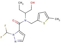 1-(difluoromethyl)-N-[1-(hydroxymethyl)propyl]-N-[(5-methyl-2-thienyl)methyl]-1H-pyrazole-5-carboxamide