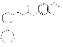 N-(3-chloro-4-methoxyphenyl)-3-[1-(1,4-dithiepan-6-yl)-3-piperidinyl]propanamide