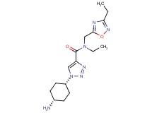 1-(cis-4-aminocyclohexyl)-N-ethyl-N-[(3-ethyl-1,2,4-oxadiazol-5-yl)methyl]-1H-1,2,3-triazole-4-carboxamide