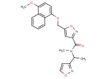 N-[1-(3-isoxazolyl)ethyl]-5-{[(4-methoxy-1-naphthyl)oxy]methyl}-N-methyl-3-isoxazolecarboxamide