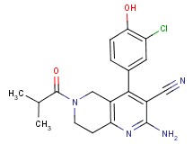 2-amino-4-(3-chloro-4-hydroxyphenyl)-6-isobutyryl-5,6,7,8-tetrahydro-1,6-naphthyridine-3-carbonitrile