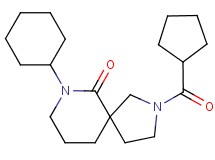 7-cyclohexyl-2-(cyclopentylcarbonyl)-2,7-diazaspiro[4.5]decan-6-one