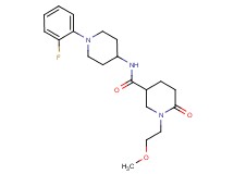 N-[1-(2-fluorophenyl)-4-piperidinyl]-1-(2-methoxyethyl)-6-oxo-3-piperidinecarboxamide