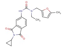 N'-(2-cyclopropyl-1,3-dioxo-2,3-dihydro-1H-isoindol-5-yl)-N-ethyl-N-[(5-methyl-2-furyl)methyl]urea