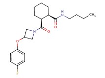 (1R*,2S*)-N-butyl-2-{[3-(4-fluorophenoxy)-1-azetidinyl]carbonyl}cyclohexanecarboxamide