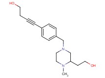 4-(4-{[3-(2-hydroxyethyl)-4-methyl-1-piperazinyl]methyl}phenyl)-3-butyn-1-ol