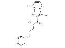 7-fluoro-N,3-dimethyl-N-[2-(phenylthio)ethyl]-1H-indole-2-carboxamide