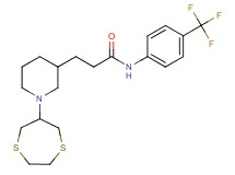 3-[1-(1,4-dithiepan-6-yl)-3-piperidinyl]-N-[4-(trifluoromethyl)phenyl]propanamide