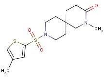 2-methyl-9-[(4-methyl-2-thienyl)sulfonyl]-2,9-diazaspiro[5.5]undecan-3-one