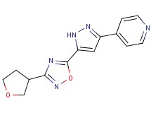 4-{5-[3-(tetrahydrofuran-3-yl)-1,2,4-oxadiazol-5-yl]-1H-pyrazol-3-yl}pyridine