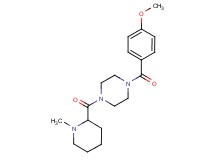 1-(4-methoxybenzoyl)-4-[(1-methyl-2-piperidinyl)carbonyl]piperazine