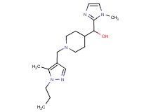 (1-methyl-1H-imidazol-2-yl){1-[(5-methyl-1-propyl-1H-pyrazol-4-yl)methyl]piperidin-4-yl}methanol