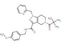 5-(2,2-dimethylpropanoyl)-N-(4-methoxybenzyl)-1-(2-pyridinylmethyl)-4,5,6,7-tetrahydro-1H-pyrazolo[4,3-c]pyridine-3-carboxamide